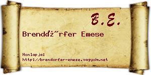Brendörfer Emese névjegykártya